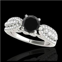 1.15 ctw Fancy Intense Blue Diamond Art Deco Earrings 18K Rose Gold