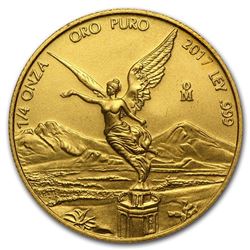 2017 Mexico 1/4 oz Gold Libertad BU