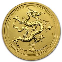 2012 Australia 1/4 oz Gold Lunar Dragon BU (Series II)