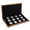 Image 1 : 1999-2010 Australia 12-Coin 1 oz Ag Lunar Set BU (SI\, Wood Box)