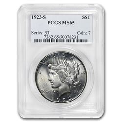 1923-S Peace Dollar MS-65 PCGS