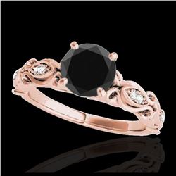 0.56 ctw Intense Blue Diamond Ring 10K Rose Gold