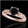 Image 1 : 0.56 ctw Intense Blue Diamond Ring 10K Rose Gold