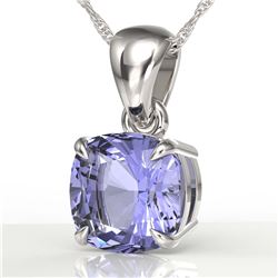 4.50 ctw Cushion Aquamarine Ring 14K Rose Gold