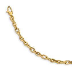 14k Yellow Gold 5 mm Polished Fancy Link Bracelet - 7.5 in.