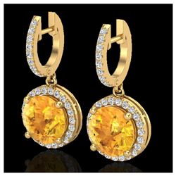 1.33 ctw Intense Fancy Yellow Diamond Art Deco Necklace 18K White Gold