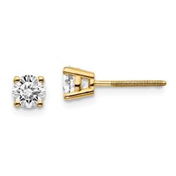 14k Yellow Gold 2/3ct Cert. Lab Grown Diamond Earring