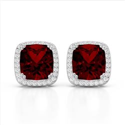 2.25 ctw Garnet & VS/SI Diamond Ring 10K Yellow Gold