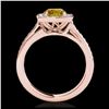 Image 2 : 2 ctw Princess VS/SI Diamond Solitaire Ring 18K Rose Gold