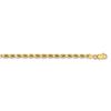 Image 1 : 14k Yellow Gold 3.25 mm Diamond Cut Rope Chain - 28 in.