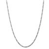 Image 1 : 14k White Gold 3.0 mm Flat Figaro Chain - 22 in.