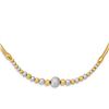 Image 1 : 14K Two-tone Brushed & Polished Fancy Necklace - 17 in.