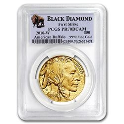 2018-W 1 oz Proof Gold Buffalo PR-70 PCGS (FS\, Black Diamond)