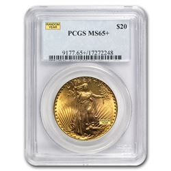 $20 Saint-Gaudens Gold Double Eagle MS-65+ PCGS (Random)