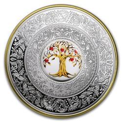 2018 Niue Silver Faberge Tree of Luck Porcelain Proof