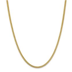14k Yellow Gold 3 mm Franco Chain - 22 in.