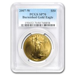 2007-W 1 oz Burnished Gold Eagle MS/SP-70 PCGS