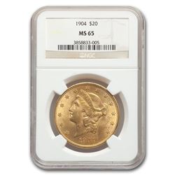 1904 $20 Liberty Gold Double Eagle MS-65 NGC