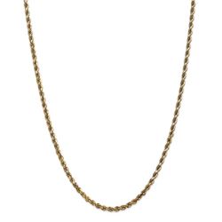 14k Gold 3.5 mm Diamond-cut Rope with Chain Necklace - 24 in.