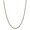 Image 1 : 14k Gold 3.5 mm Diamond-cut Rope with Chain Necklace - 24 in.