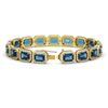 Image 2 : 20.67 ctw Opal & Diamond Bracelet 14K Yellow Gold