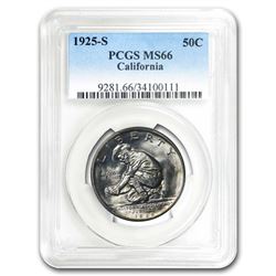 1925-S California Half Dollar MS-66 PCGS