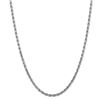 Image 1 : 14k White Gold 4 mm Diamond Cut Rope Chain - 26 in.