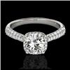 Image 1 : 2 ctw H-SI/I Diamond Bypass Solitaire Ring 10K White Gold