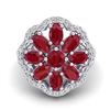 Image 2 : 6 ctw Cushion Cut Pink Tourmaline Stud Ring 14K Rose Gold