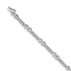 Image 1 : 14k White Gold Diamond Link Fancy Bracelet - 7 in.
