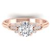 Image 1 : 2.54 ctw VS/SI Diamond Bypass 2pc Wedding Set 14K Rose Gold