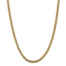 14k Yellow Gold 5 mm Solid Miami Cuban Chain - 22 in.