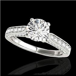 2 ctw SI Blue Diamond Solitaire Halo Ring 10K White Gold