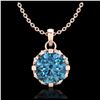 Image 1 : 1.51 ctw H-SI/I Diamond Solitaire Halo Ring 10K Rose Gold