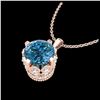 Image 2 : 1.51 ctw H-SI/I Diamond Solitaire Halo Ring 10K Rose Gold