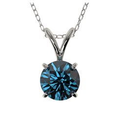 2.50 ctw Aquamarine & VS/SI Diamond Necklace Halo 14K Rose Gold
