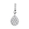 Image 1 : 10kt Yellow Gold Round Diamond Cross Religious Pendant 1/6 Cttw