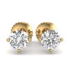 Image 2 : 1.03 ctw Intense Blue Diamond Stud Earrings 10K White Gold
