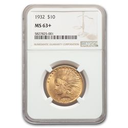 1932 $10 Indian Gold Eagle MS-63+ NGC
