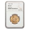 Image 1 : 1932 $10 Indian Gold Eagle MS-63+ NGC