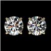 Image 1 : 4 ctw Emerald & VS/SI Diamond Earrings 18K Yellow Gold
