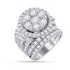 Image 1 : 18kt White Gold Round Diamond Cluster Stud Earrings 1/4 Cttw