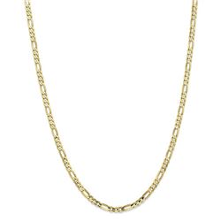 10k Yellow Gold 4 mm Light Concave Figaro Chain - 26 in.