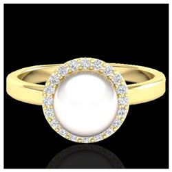 1 ctw SI/I Fancy Intense Yellow Diamond Ring 10K White Gold