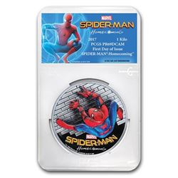 2017 1 Kilo Ag $100 SPIDERMAN„¢ Homecoming HR PR-69 PCGS (FD)