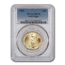 1991 1/2 oz Gold American Eagle MS-70 PCGS