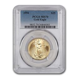 1991 1/2 oz Gold American Eagle MS-70 PCGS