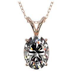 3.88 ctw Blue Sapphire & Diamond Pendant 18K White Gold