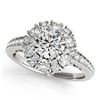 Image 2 : 1.67 ctw VS/SI Diamond 2pc Set Solitaire Halo 14K White Gold