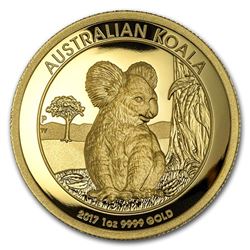 2017 Australia 1 oz Gold Koala Proof (High Relief\, Box & COA)